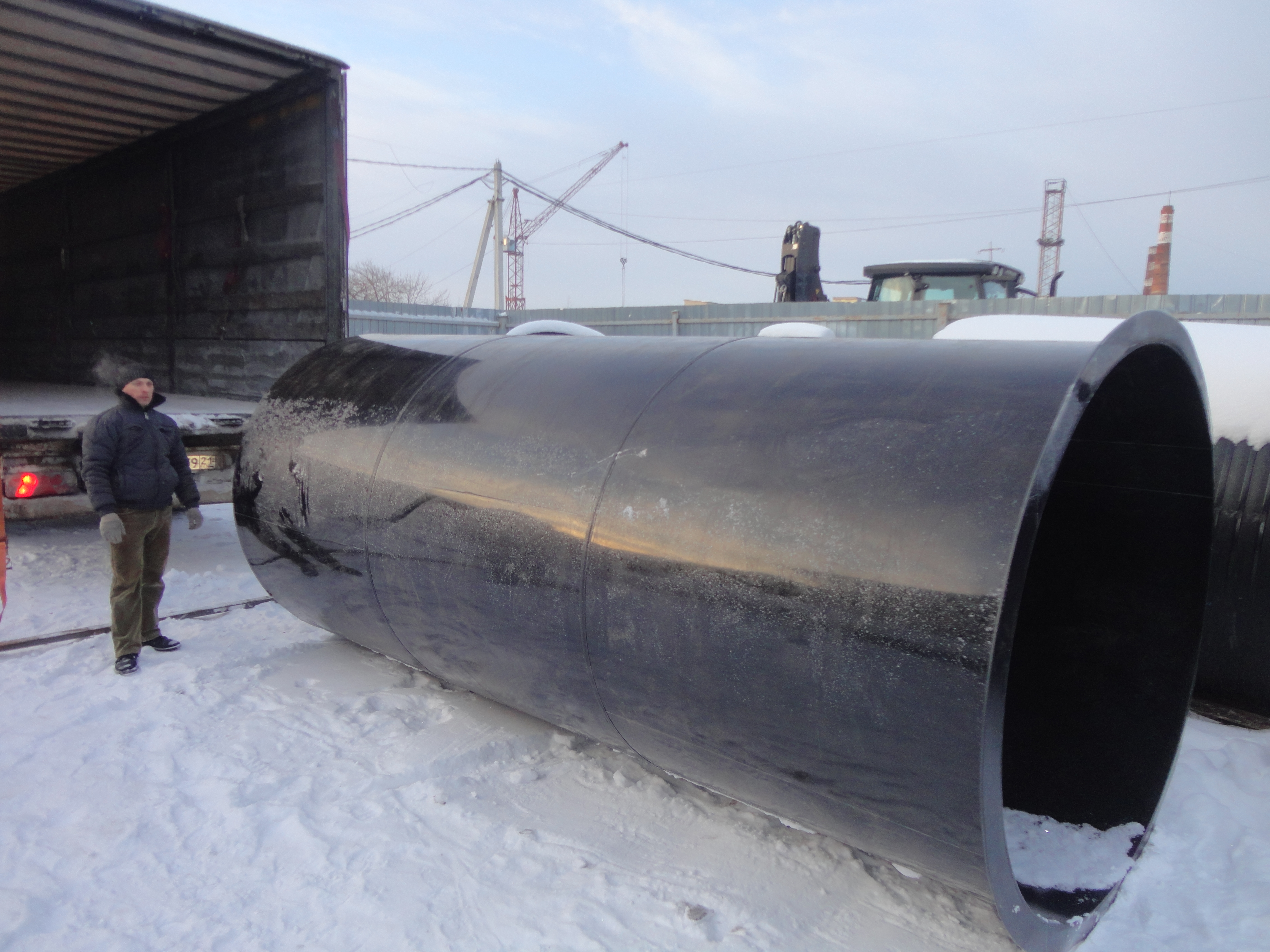 Пластиковая вставка в бетонный колодец Ф1950 Н5000 мм, Полиэтилен (PE), Ф1950 × Н5000 мм